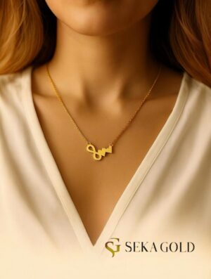 Collana con cuore dell'infinito – argento sterling 925