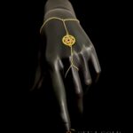 Bracciale Schahmaran con motivo floreale – argento sterling 925 con placcatura in oro 22 carati
