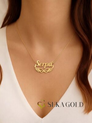 Collier prénom ailes de papillon – argent sterling 925