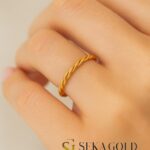 Fede nuziale minimalista intrecciata – Argento sterling 925