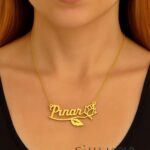 Collana con nome e motivo a rosa – argento sterling 925