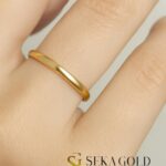 Fede nuziale minimalista e sobria in argento – argento sterling 925
