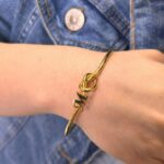 Bracciale nodo d'amore con lettera – argento sterling 925 con placcatura in oro 22 carati