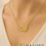 Elegante naamketting met madeliefje – 925 sterling zilver