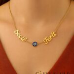 🧿 Collana con due nomi e occhio di Nazar – Argento sterling 925