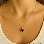 Collana cuore ametista – argento sterling 925