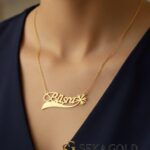 Collar con nombre de copo de nieve – plata de ley 925