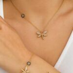 Parure Libellula con occhio di Nazar e pietre – argento sterling 925