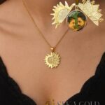 Collana fotografica con sole e fiocco di neve – argento sterling 925