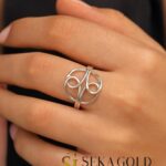 Anello nodo dell'amore – argento sterling 925