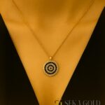 Occhio di Nazar rotondo con zirconia – argento sterling 925