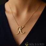 Collana con lettera K – argento sterling 925