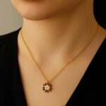 Lotusbloem ketting – 925 sterling zilver met 22 karaat verguldsel