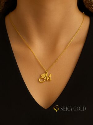 Collana con lettera con cuore – Argento sterling 925