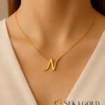 Collana con lettera N – argento sterling 925