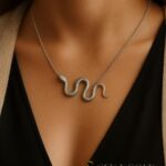 Collar de serpiente curva – plata de ley 925