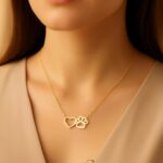 Collana con cuore e zampetta – argento sterling 925
