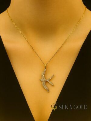 Zwaluw-Ketting met Zirkonia – 925 sterling zilver