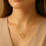 Collana con simpatico motivo gatto – Argento sterling 925