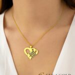Collana a cuore con due nomi – Argento sterling 925
