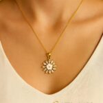 Zon-ketting met witte glans – 925 sterling zilver