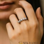 Anello con cinque pietre di zirconia – argento sterling 925