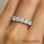 Venetiaanse zetting Vijfsteen-ring – 925 sterling zilver