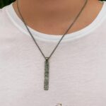 Collar de barra masculino para hombre – Plata de ley 925
