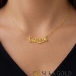 Collana con nome con motivo floreale – argento sterling 925