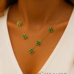 🍀 Collana Quadrifoglio con smalto verde – argento sterling 925