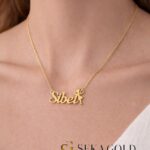 Namenskette mit Liebesknospe – 925er Sterlingsilber