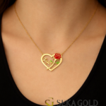 Naamketting „In uw hart bloeiende roos” – 925 sterling zilver