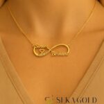 Collier avec deux prénoms & infini – Argent sterling 925