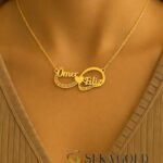 Collana con due nomi, Infinito & Cuore – argento sterling 925