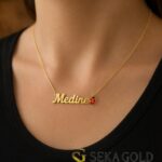 Collier prénom avec coccinelle – argent sterling 925