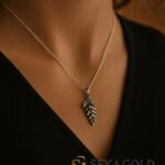 Collana con foglia di acacia – Argento sterling 925