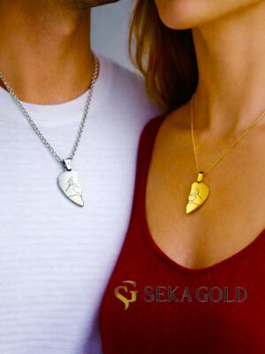 Collana del legame – argento sterling 925 con placcatura in oro 22 carati