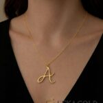 Collana con lettera A – argento sterling 925