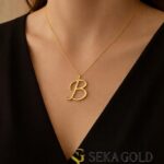 Collana con lettera B – argento sterling 925
