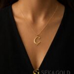 Collana con lettera Ç – argento sterling 925