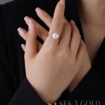 Elegante anello con perla – argento sterling 925
