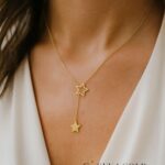 Collana lariat regolabile con stella – argento sterling 925