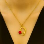 Rose im Herz mit Steinen – 925er Sterlingsilber