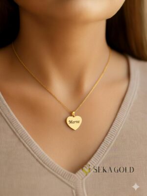 Naamketting met Hart – 925 sterling zilver