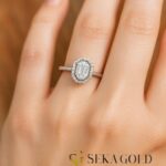 Ring mit Baguette-Stein – 925er Sterlingsilber