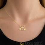 Collana con lettera minimalista – Argento sterling 925 con placcatura in oro 22 carati