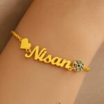 Naamarmband met hart en Nazar-oog (boze oog) – 925 sterling zilver