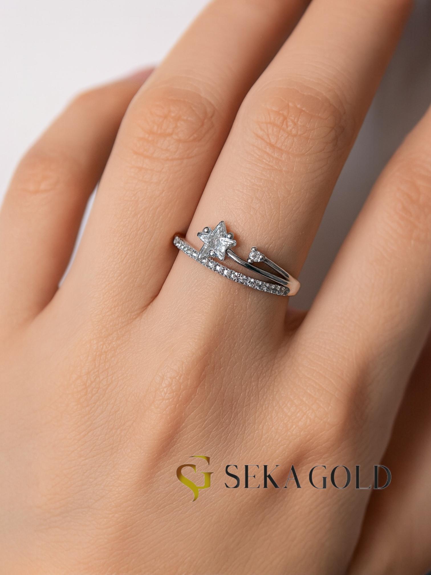 dd44f69e-2811-4efd-986b-d3d0128a86a7-1.jpg Polarstern Ring – 925er Sterlingsilber - Afbeelding 1