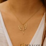 Collier Phénix – argent sterling 925 plaqué or 22 carats