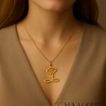 Meditatiefiguur Ketting – 925 sterling zilver met 22 karaat verguldsel